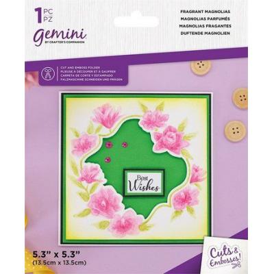 Gemini Cut & Emboss Folder - Floral Frame Fragrant Magnolias